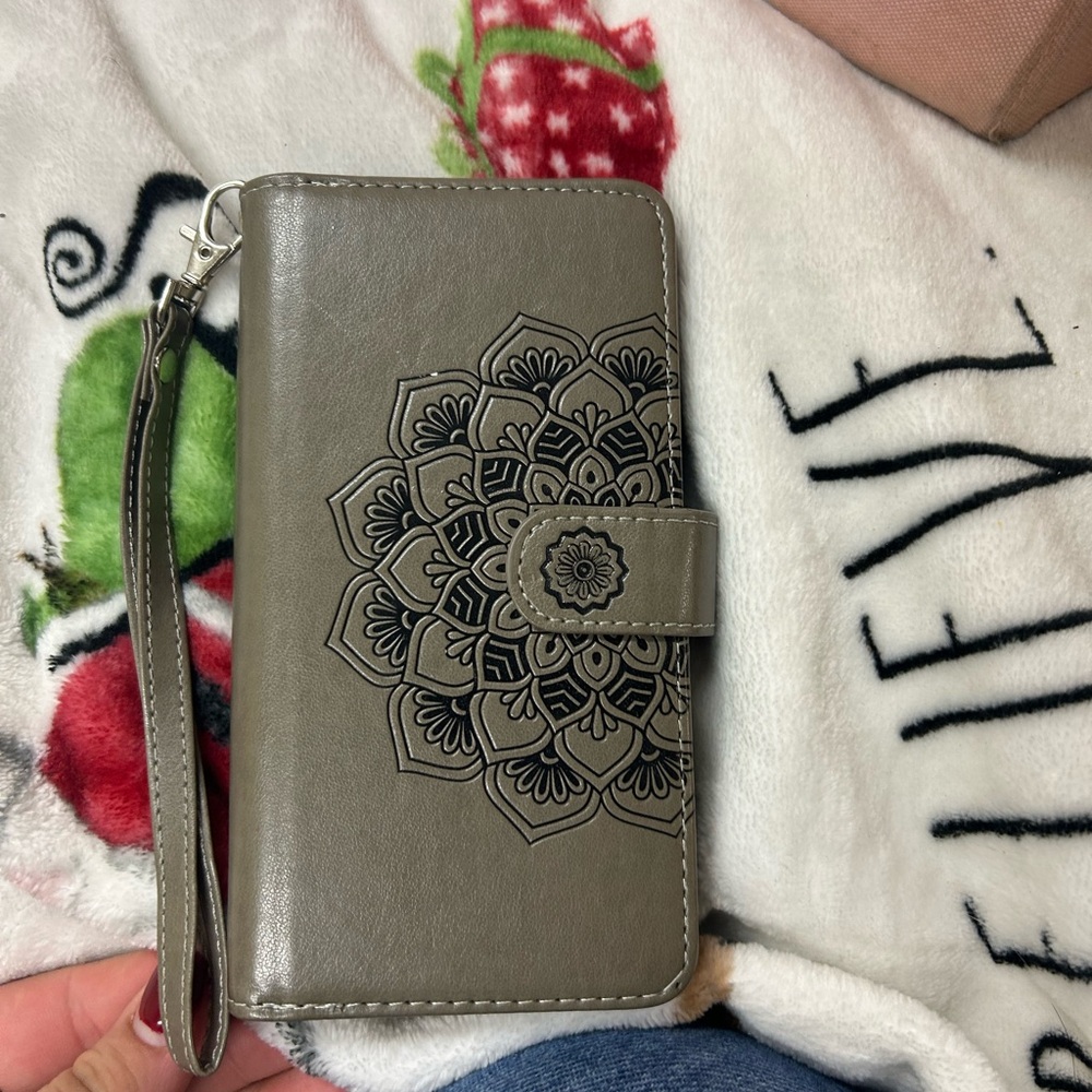 IPhone 12 mini wallet and phone case.